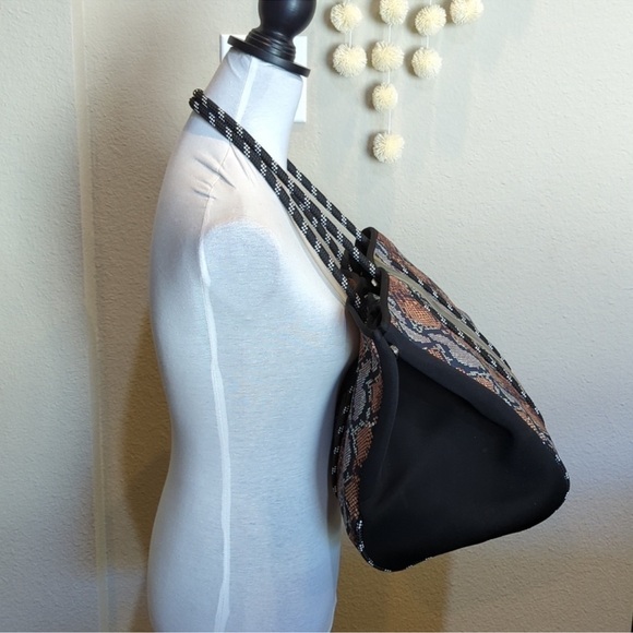 Python Animal Print Neoprene Tote Bag - Picture 4 of 6